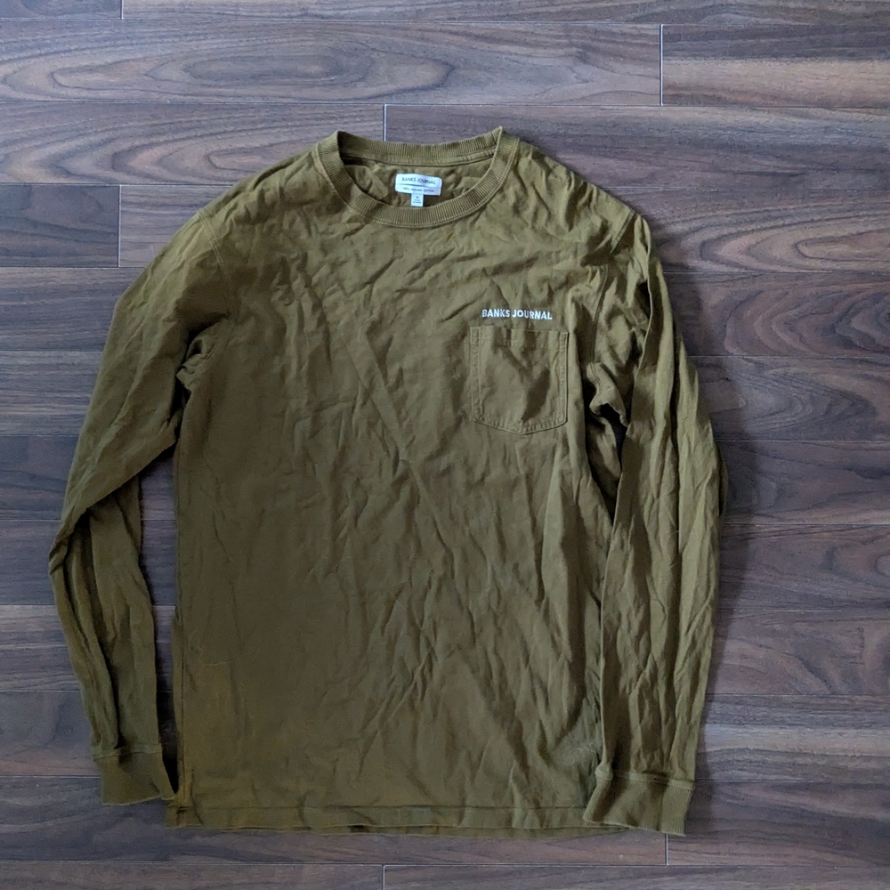 Banks Journal Men's Olive Long Sleeve Tee